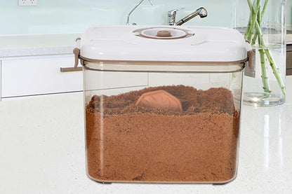 2Pcs Airtight Vacuum Food Storage Container with Lid Strainer and Pump