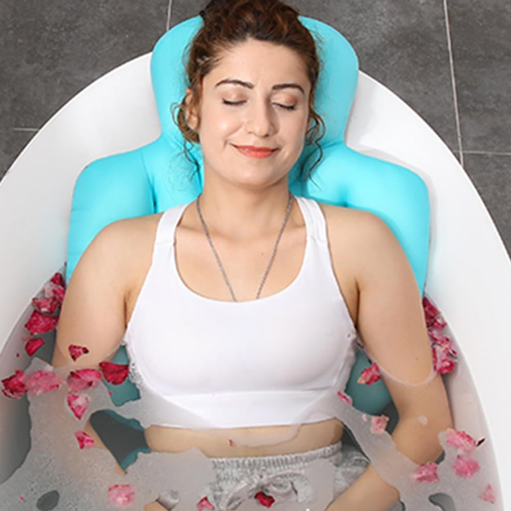 Full Body Bath Pillow Bath Tub Pillow Spa Bathtub Pillow Bathtub Cushion-Blue