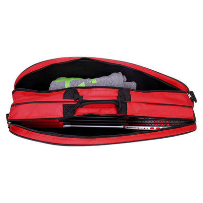 Badminton Bag for 4 to 6 Rackets with Shoe Compartment  - Red