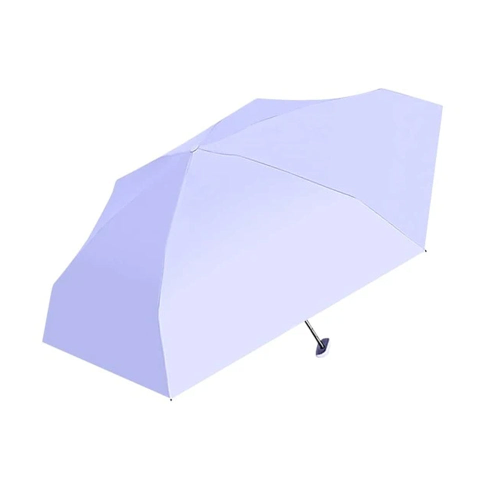 Mini Pocket Umbrella Anti-UV Sun/Rain Windproof 6 Folding Umbrella - Purple