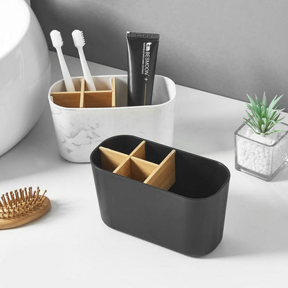 Toothbrush Holders for Bathrooms 5 Slots Bathroom Organizers and Storage-Black