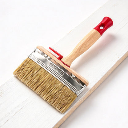 Wide Pig Bristle Paint Brush 3 x 14cm Square Paint Brush for Wall Fence Door