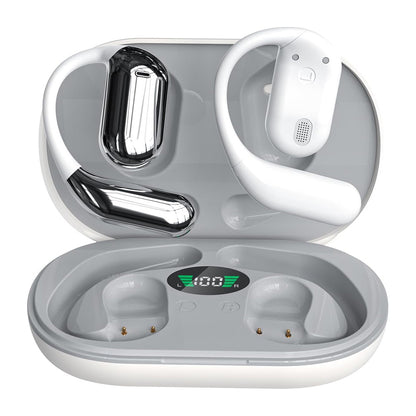 Real-Time AI Translation Earbuds Wireless Headphones for Travel Meetings Learning-White