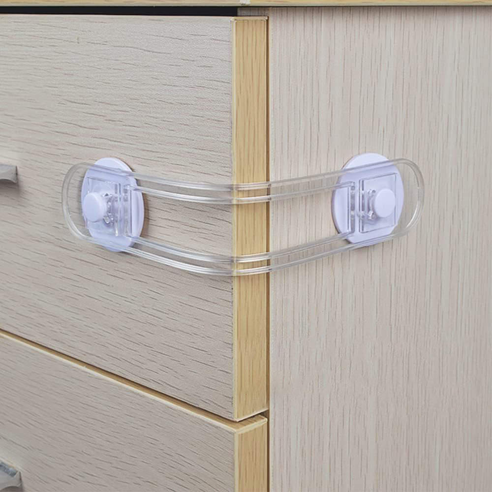 8Pcs Baby Proofing Security Lock Self-Adhesive Cabinet Door Security Locks