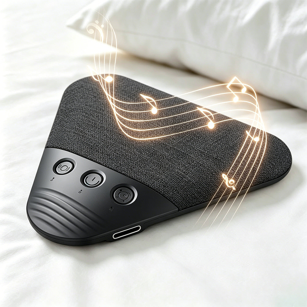 Pillow Speaker Bluetooth Under Pillow Sleep Speaker with White Noise-Black