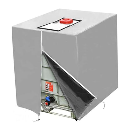 Weather Resistant Protective Cover for 1000L IBC Tank Silver
