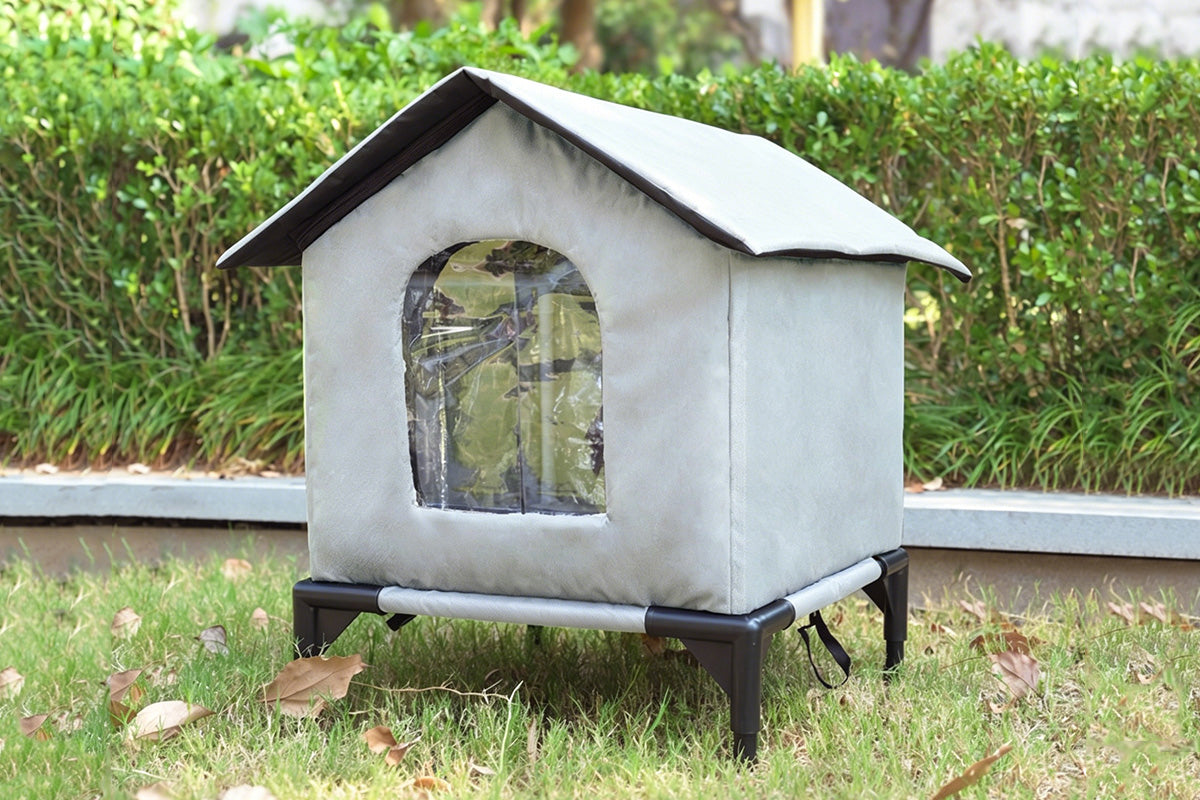 Cat House Water Resistant Insulated Shelter - Grey