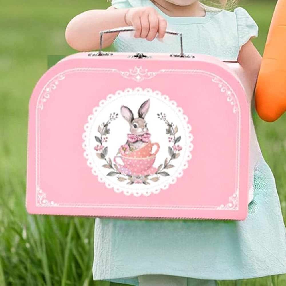 Kids Pretend Tea Party Set with Dessert & Carrying Case Style 2