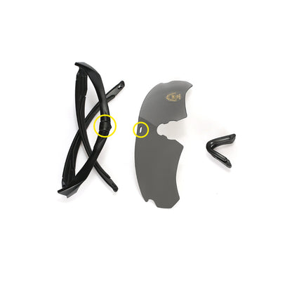 Tactical Glasses Outdoor Sports Goggles with 2 Replacement Lenses Black