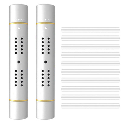 Car Air Vent Clip Air Freshener with Scent Sticks Metal Aroma Diffuser for Vehicle Interior-Silver