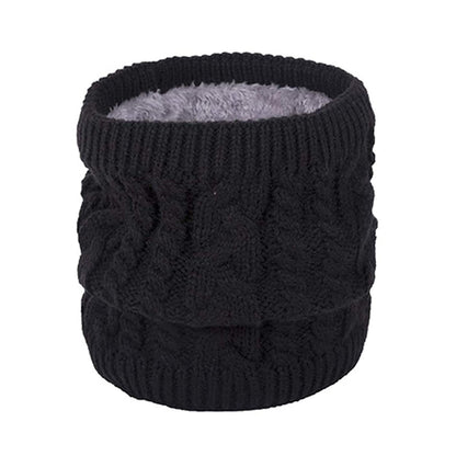 Winter Neck Gaiter Fleece Thick Neck Warmer Cover Ski Gaiters for Men Women-Black