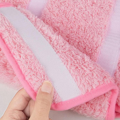 Pet Absorbent Bathrobe Dog Drying Towel Coat Soft Bath Wrap Pajamas-Pink