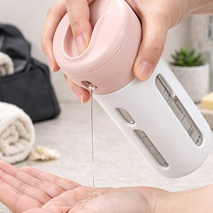 4-In-1 Travel Dispenser Bottle Set for Shampoo Lotion-Pink