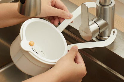 Sink Strainer Basket Faucet Hanging Kitchen Sink Stopper for Fruit Vegetable-White