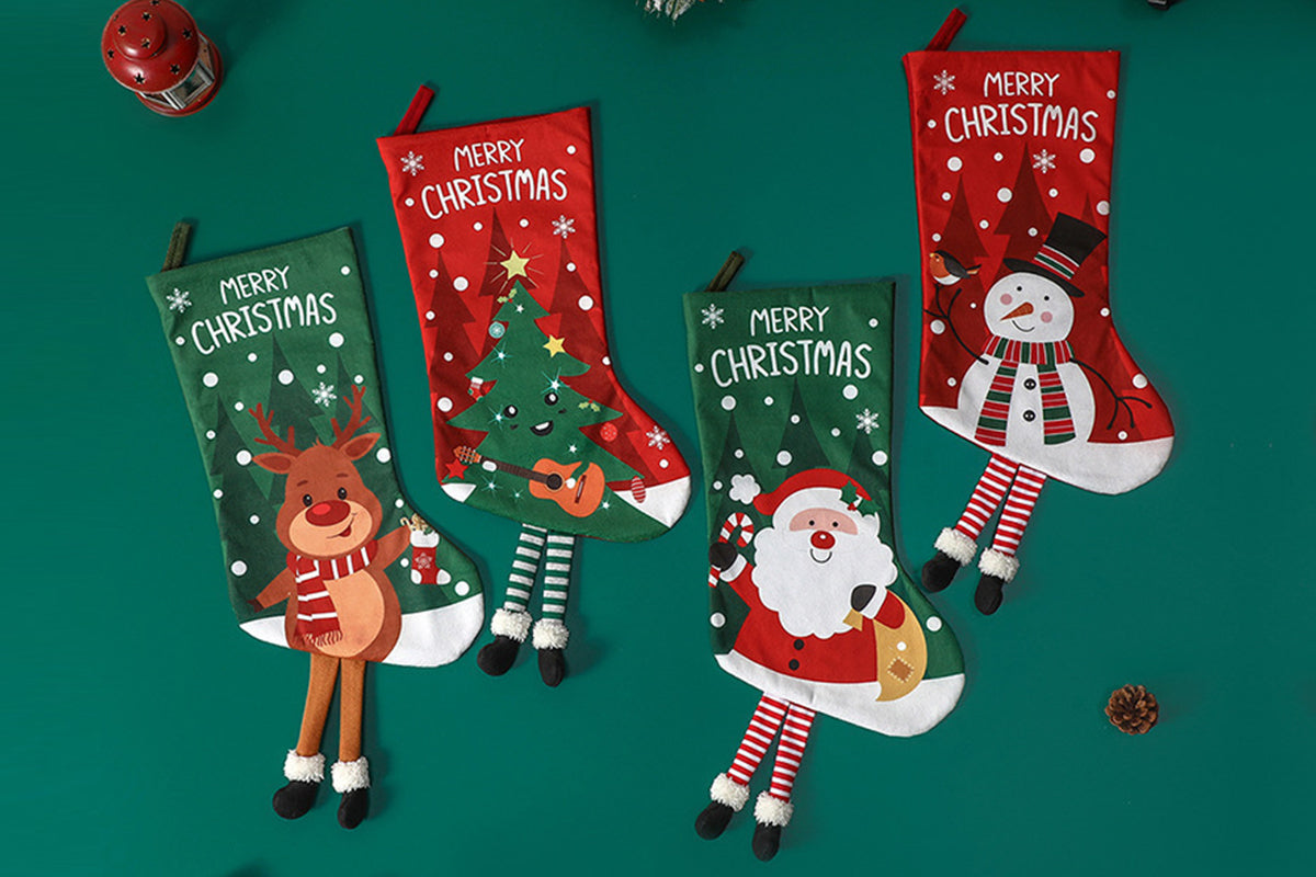 Christmas Stocking Goodies Sock Xmas Wall Tree Party Hanging Candy Bag Decoration-Christmas Tree