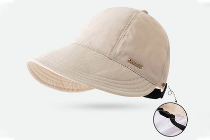 Wide Brim Quick Dry Foldable Sun Hat - Beige