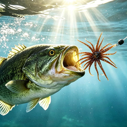 2 PCS Lifelike Floating Sea Urchin Soft Bait- Brown