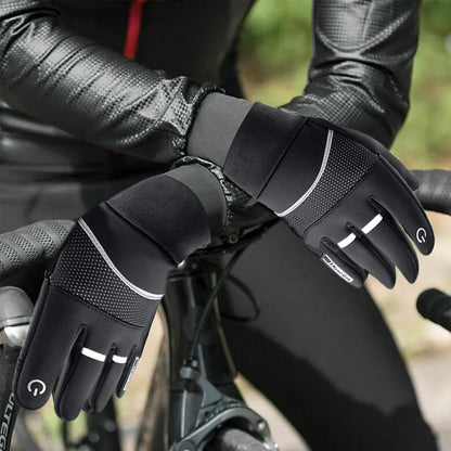 Unisex Touch Screen Gloves Winter Warm Riding Gloves Running Mittens Black