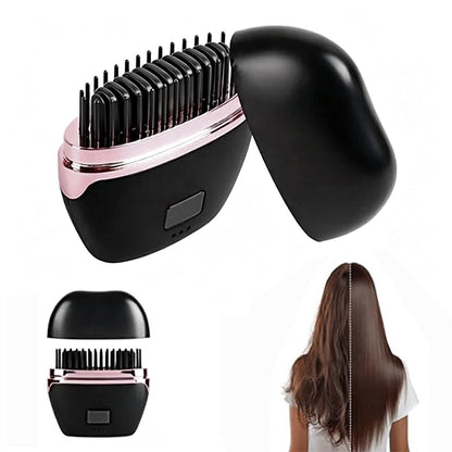 Rechargeable Portable Mini Straight Hair Comb-Black
