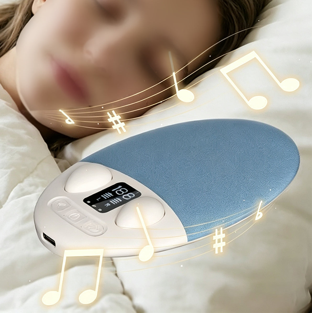 2 in 1 Under Pillow Sleep Speaker Bluetooth Headphones - Blue