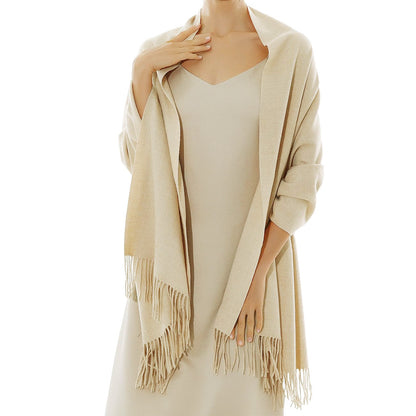 Winter Scarf for Women Shawls Wraps for Evening Dresses Large Warm Soft Scarves-Beige