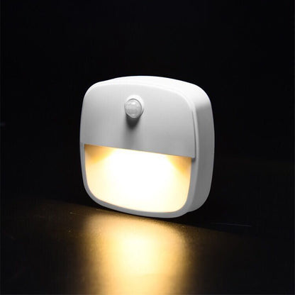 8pcs Motion Sensor Closet Lights Indoor Stair Lights Cordless LED Step Night Light for Under Cabinet Hallway-Warm White