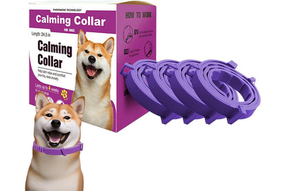 4Pcs Calming Collar for Dogs Dog Pheromone Calm Collars Relief Anxiety-Purple