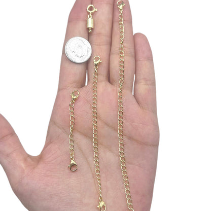 20Pcs Set Necklace Extenders and Clasps for Bracelet Chain Extension Jewelry Repair Kit Gold