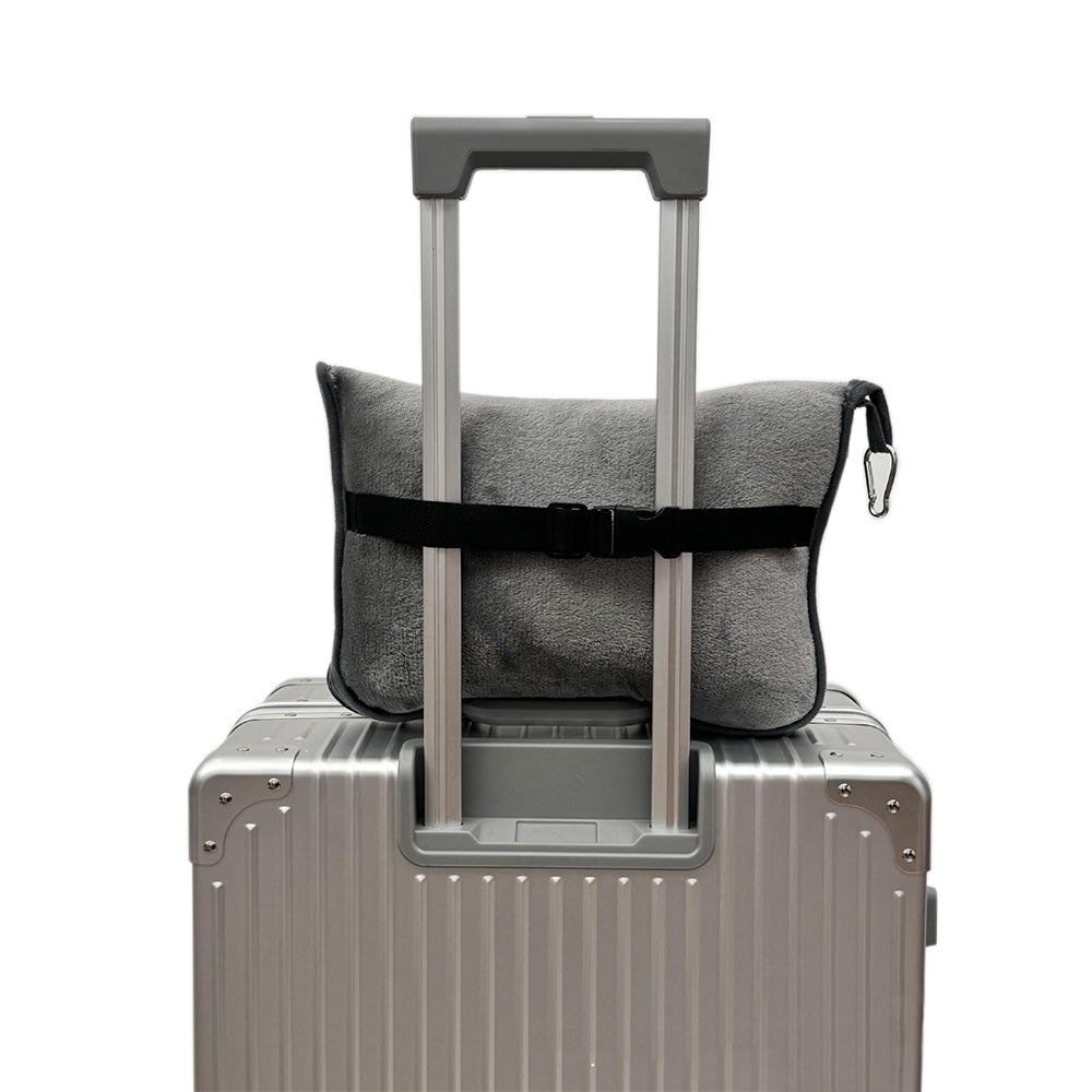 2-in-1 Travel Blanket Airplane Comfort Blanket and Pillow Grey