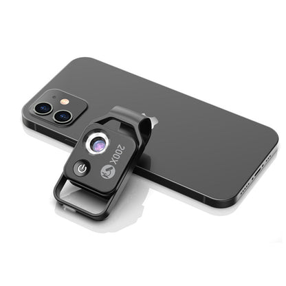200X Phone Microscope with CPL Lens and LED Light Pocket Microscope for iPhone/Andriod Phone Black