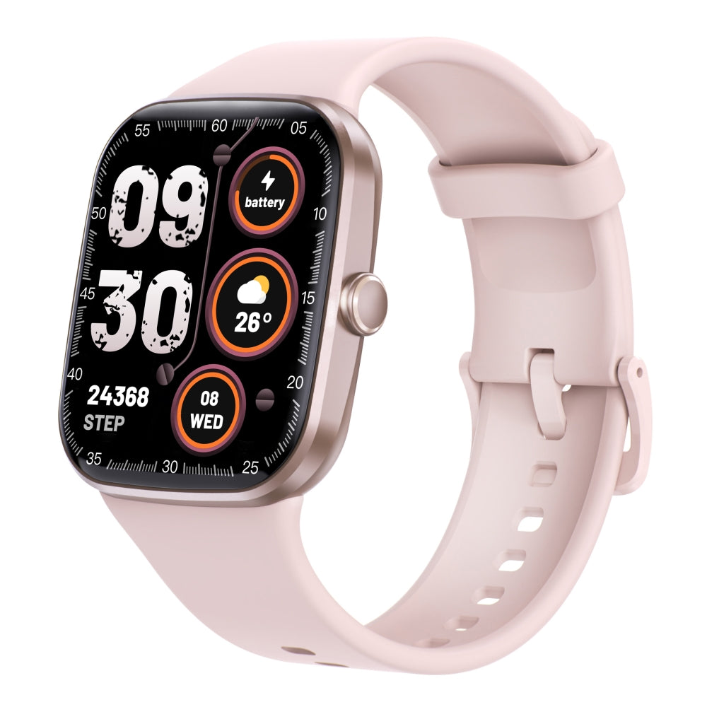Smartwatch with Bluetooth Calling 1.96 Inch HD Display Health Monitoring 100 Sports Modes-Pink