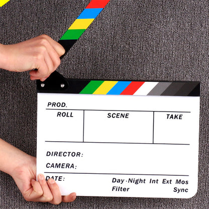 Clapperboard Clapper Board TV Movie Slate Board White