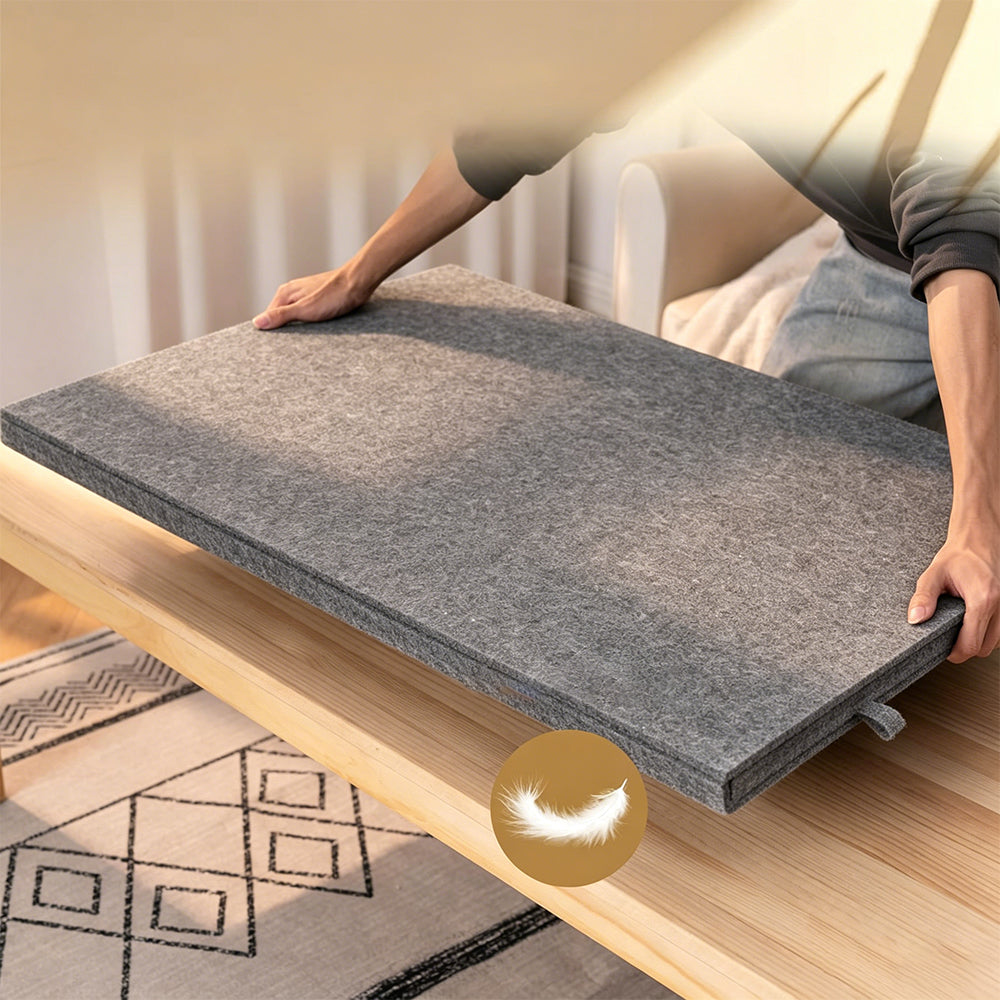 Foldable Felt Jigsaw Puzzle Board with 6 Drawers for Home Travel-Dark Grey