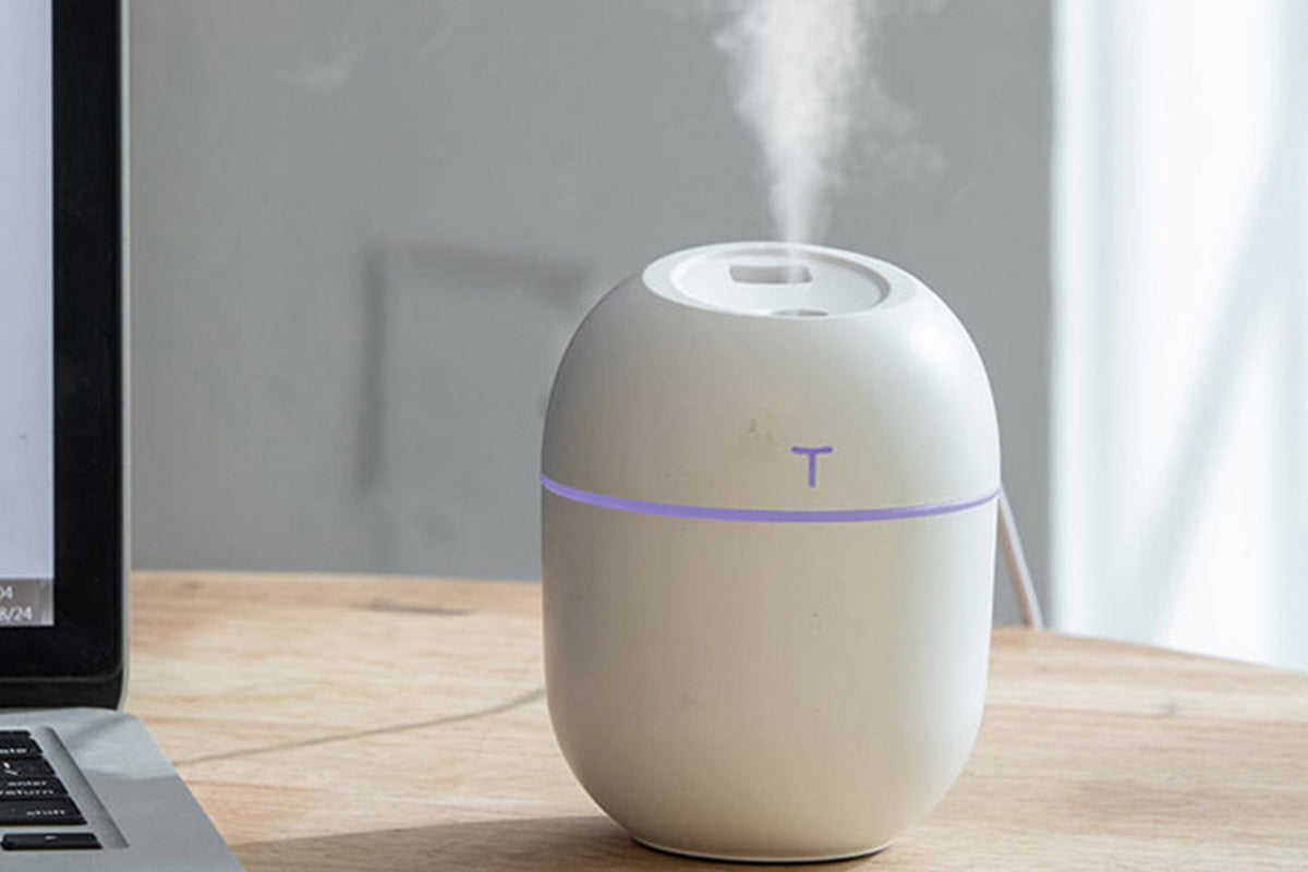 Aroma Ultrasonic Humidifier for Office room Water Shortage Protection-White