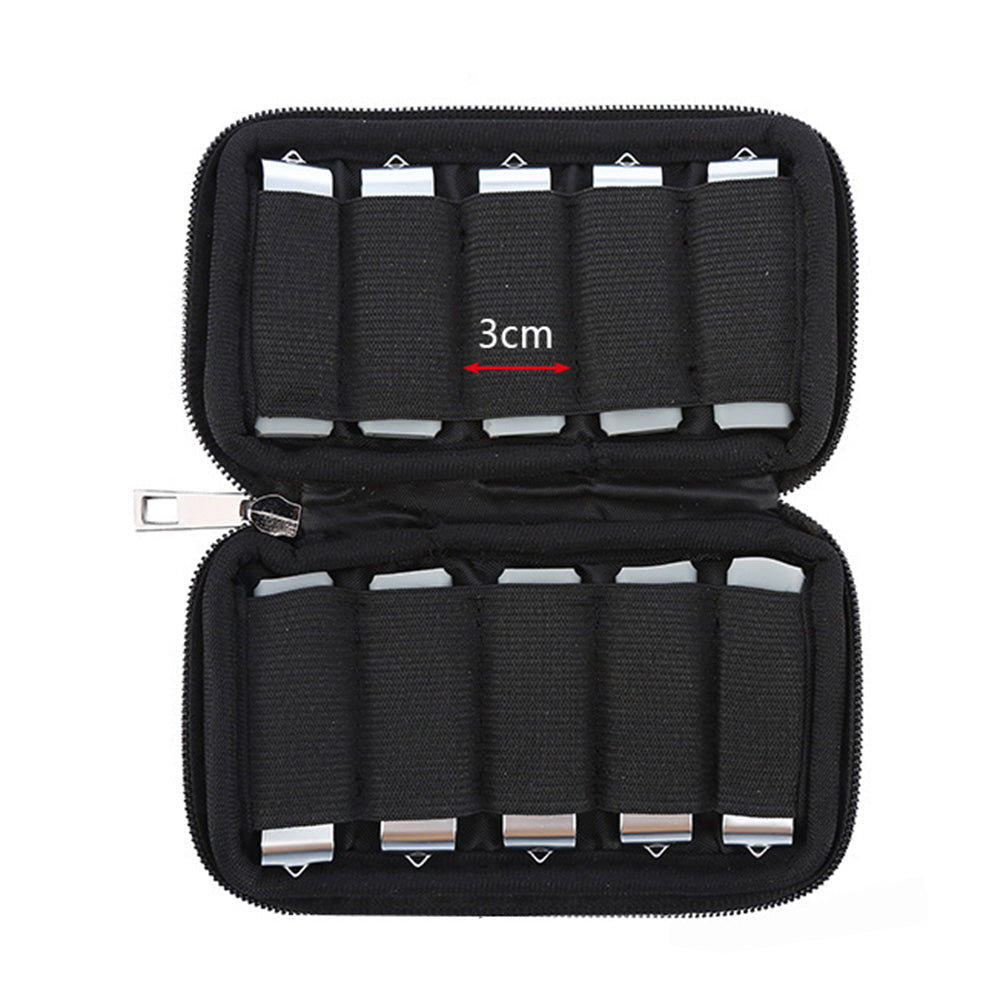 Portable 10-Slot Flash Drive Case USB Storage Bag Electronic Accessories Organizer