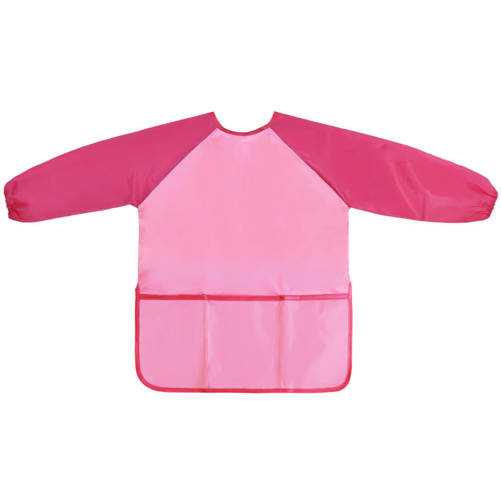 Kids Art Smock Waterproof Painting & Craft Apron for Children Also for Cooking  Pink