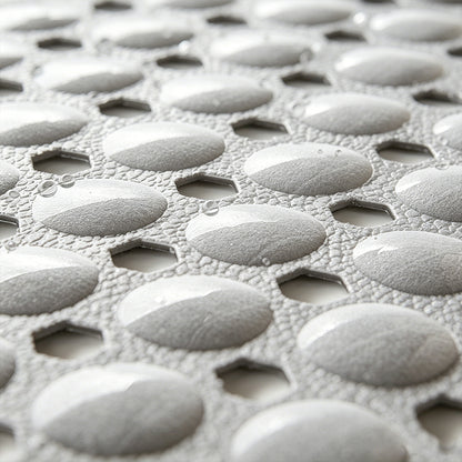 Bathtub Bubble Mat 100x40cm Non Slip Bath Mat with Drain Holes for Shower-Grey