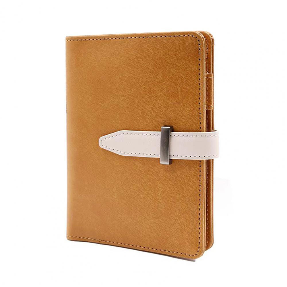 RFID Blocking Passport Wallet Travel Passport Card Case with Airtag Holder Brown