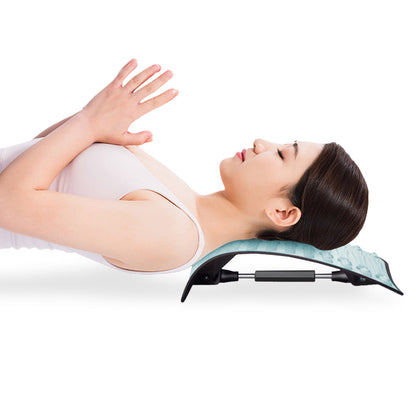 Back Stretcher Adjustable Back Neck Lumbar Support Board Blue