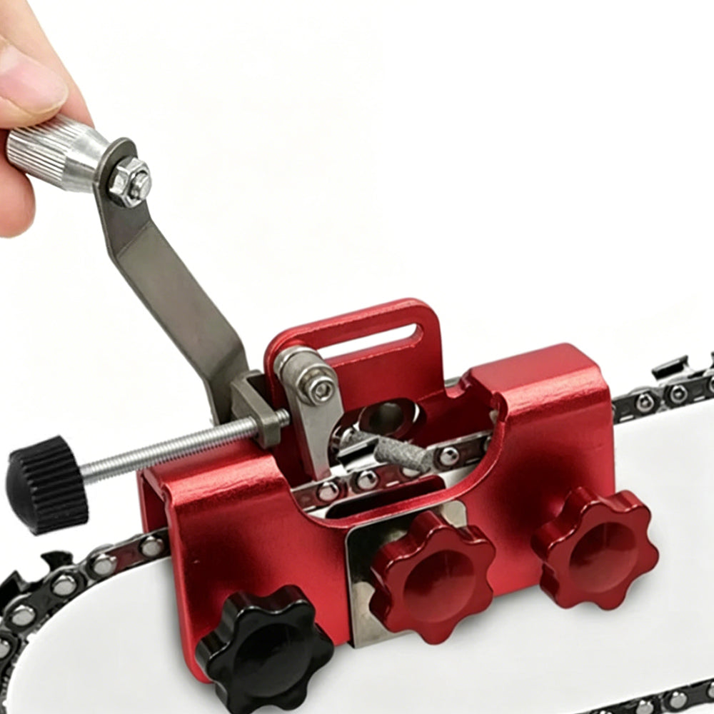 Manual Saw Chain Sharpener-Red