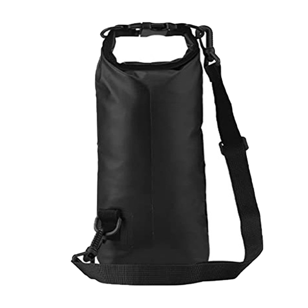 Water Resistant Dry Bag Roll Top Crossbody Shoulder Bag with Phone Pouch Black