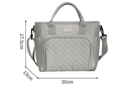 11L Large Insulated Lunch Bag Thermal Lunch Box Leakproof Cooler Tote Bag-Grey