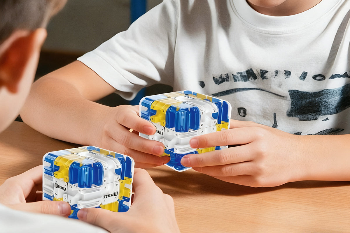 3D Rubik Race Game Educational Sensory Toys Rubik's Puzzle Brain Teaser-Blue