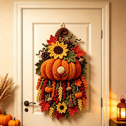 DIY Christmas Crochet Kit For Adults with Yarn and Hook - Pumpkin