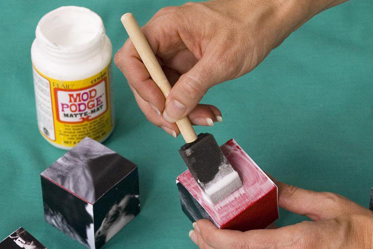 20Pcs 1 Inch Sponge Paint Brush Set Wood Handle Craft Touch Up Stain Brush