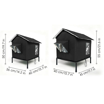Insulated Shelter  Cat House-Black