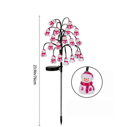 Christmas Solar Garden Light Warm White Ground Stake Light - Snowman
