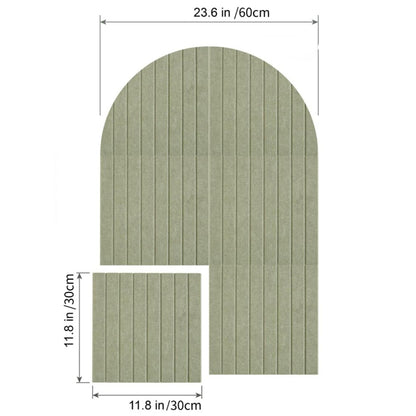 Large Arched Felt Bulletin Board with 30 Push Pins - Green