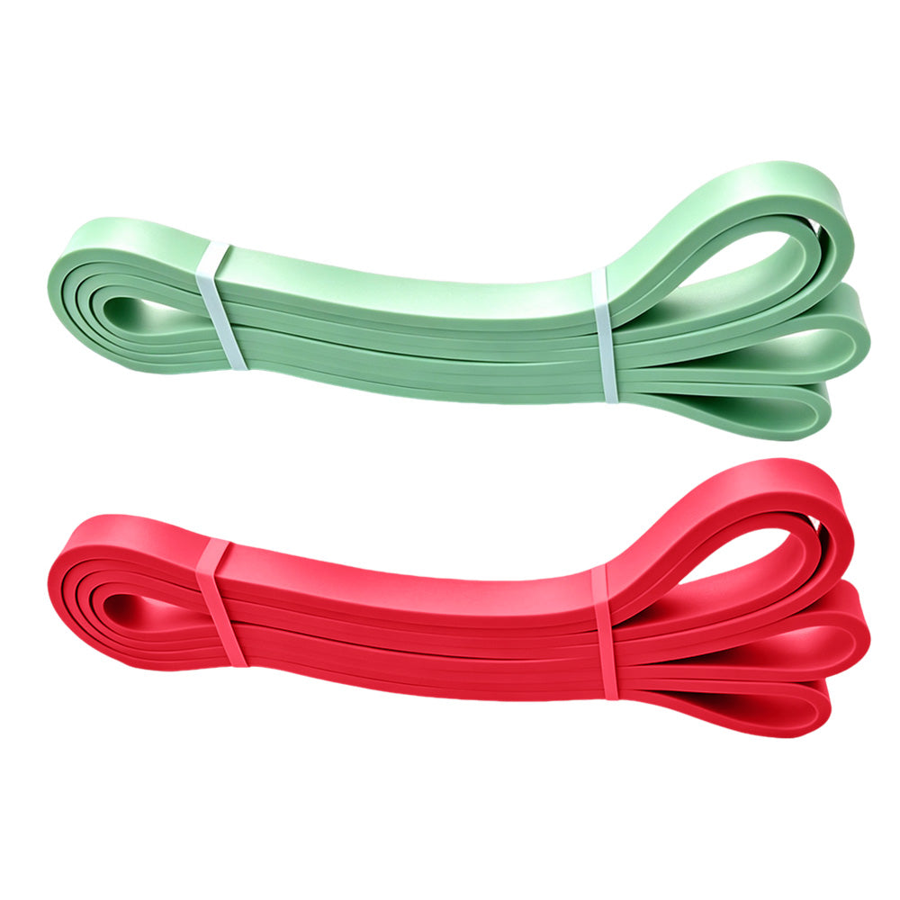 2 Pack Fitness Yoga Elastic Resistance Band -Red and Green