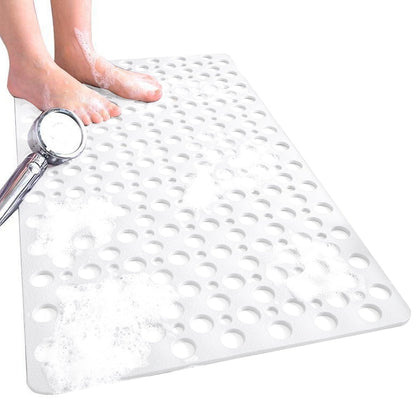 Anti-Slip Bath Mat Suction Shower Mats Bathroom Bathtub Floor White